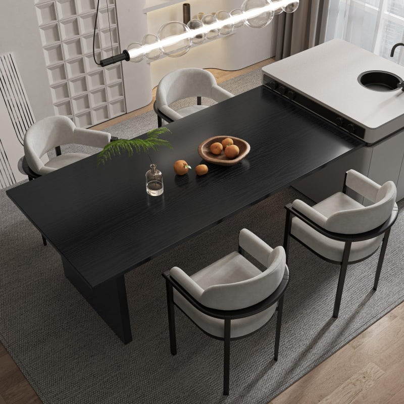 Abyssaly Black Wood Wallpaper 15.7 Inch X 118 Inch Peel and Stick Paper for Countertops, Authentic Wood Look, Durable, Thickening Home Office Decoration - Image 3